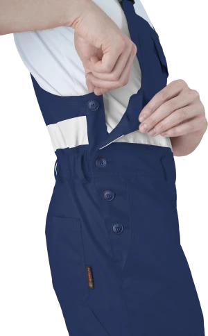 Костюм мужской БРАЙТ сигнальный, от механических воздействий и ОПЗ (куртка, полукомбинезон), флуоресцентный желтый/синий Кос 773