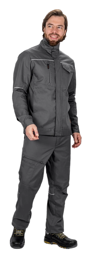Костюм мужской ДЮРАБЛ от механических воздействий и ОПЗ (куртка, брюки), серый Кос 832