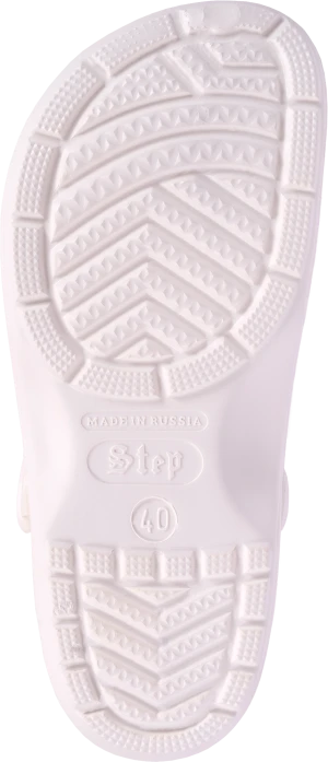 Сабо ЭВА женские Step, с ремешком (белые) Саб 517