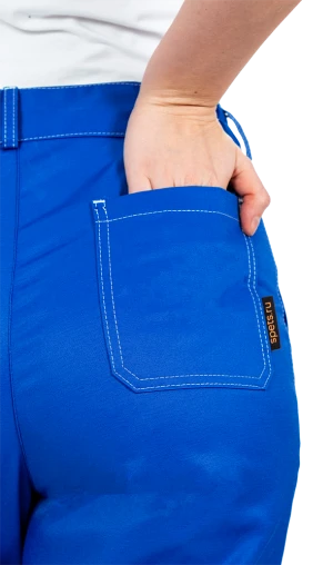 Костюм женский КМ-10 ЛЮКС от механических воздействий и ОПЗ (куртка, брюки), василек/синий Кос 065