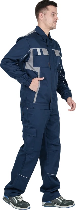 Костюм КОНФОРМ летний, т/синий-серый (Куртка+брюки) Кос 588