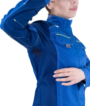 Куртка женская ТУРБО SAFETY от механических воздействий и ОПЗ, василек/синий Кур 691