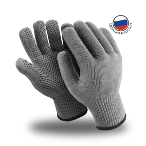 Перчатки СЕВЕР ПВХ (WG-711), 50% шерсть, акрил, нейлон, SlipGrip, цвет серый Пер 723