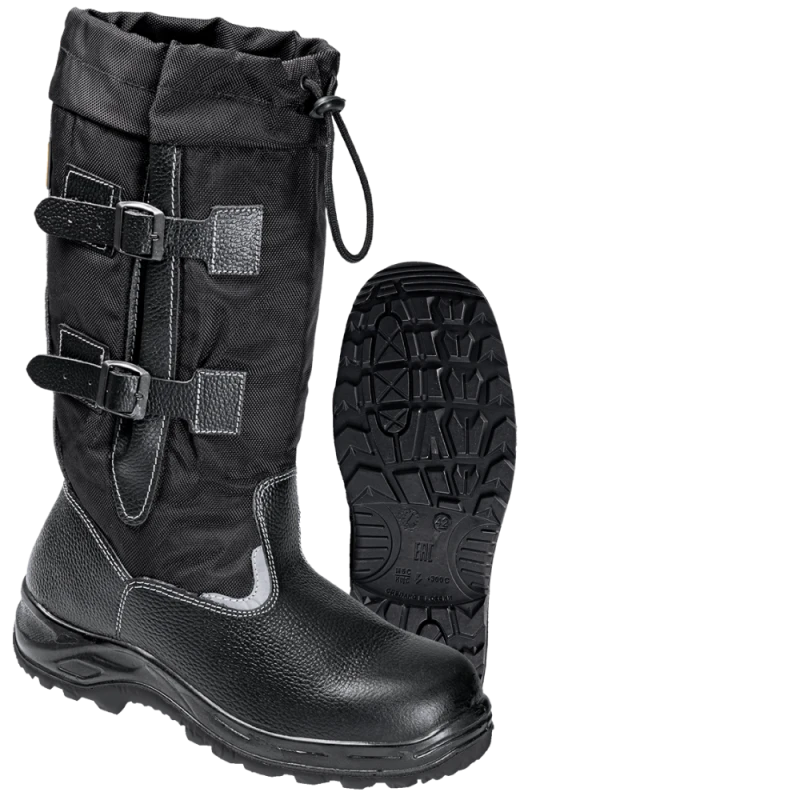 Сапоги TURBO "СЕВЕР" с КП (68КП/Мод.Сап 131), многослойный утеплитель, кожа/оксфорд, ПУ/нитрил