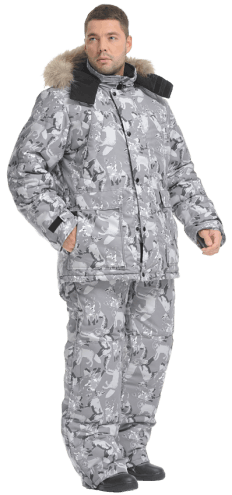 Костюм ХАНТЕР утеплённый, волки (серый) Кос 463