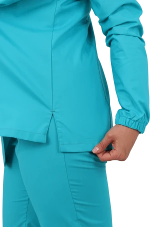 Костюм женский МАЙЯ ХАССП от ОПЗ (блуза, брюки), бирюза Кос 856
