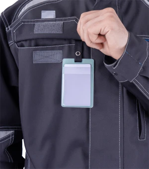 Куртка мужская ТУРБО SAFETY от механических воздействий и ОПЗ, темно-серая/чёрная Кур 1604