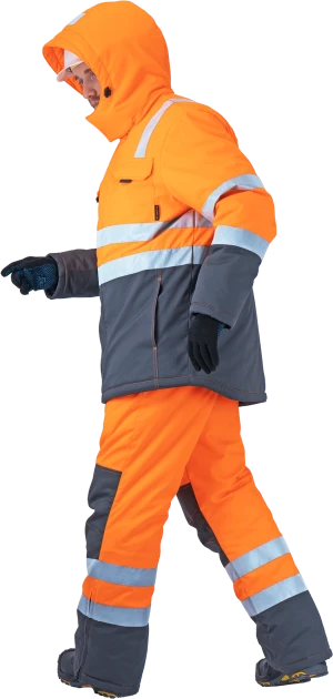 Костюм РЕФЛЕКТ-2 зимний, Со - 3-й класс защиты, Тнв - 4-й класс защ, флуоресцентный оранжевый-серый Кос 759