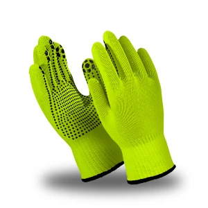Перчатки АКРИЛОН (MS-181), акрил, SlipGrip, оверлок, цвет салатовый Пер 754