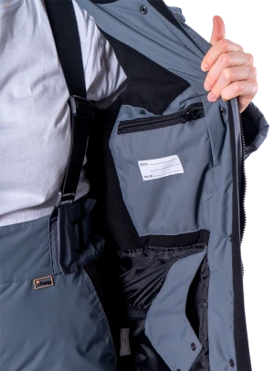 Куртка женская ХАЙ-ТЕК SAFETY от пониженных температур воздуха и ветра, механических воздействий и ОПЗ, серый/красный/черный Кур 237