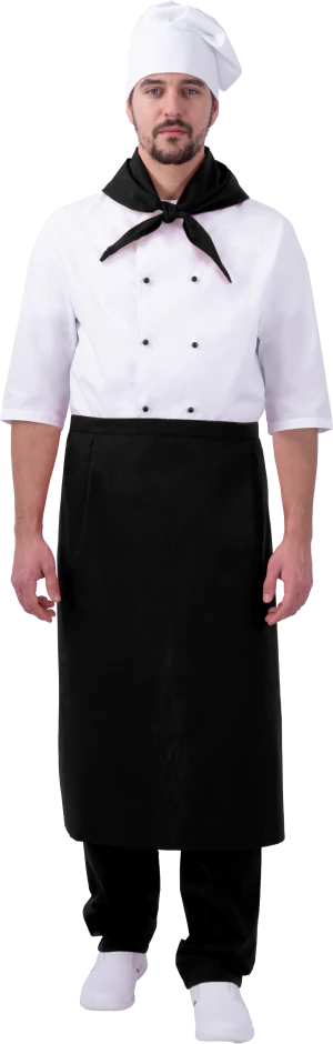 Костюм ШЕФ-ПОВАР, белый-черный Кос 044