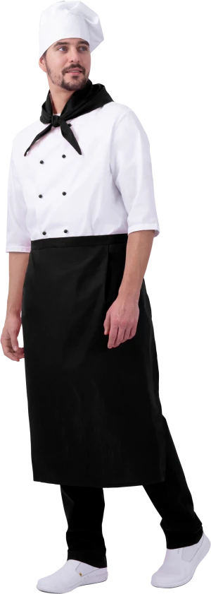 Костюм ШЕФ-ПОВАР, белый-черный Кос 044