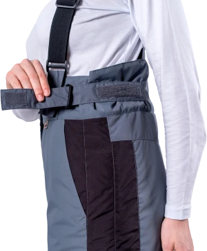 Брюки женские ХАЙ-ТЕК SAFETY от пониженных температур воздуха и ветра, механических воздействий и ОПЗ, серый/черный Брю 231