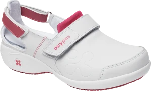 Туфли OXYPAS™ SALMA (САЛМА), женские, кожаные ЭВА/резина (белый+фуксия/FUX) КРО 4317