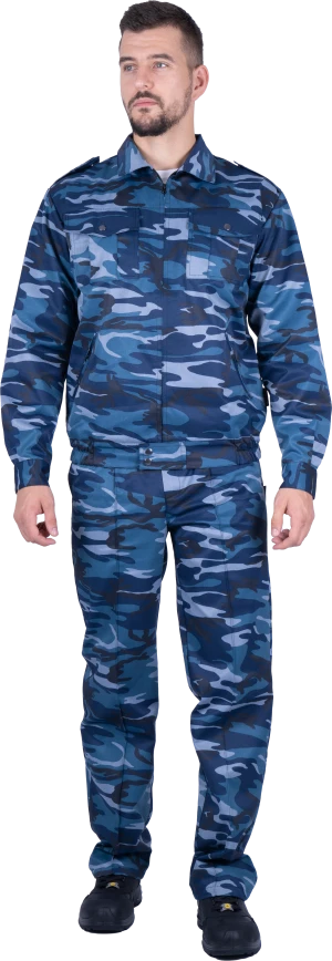Костюм ВУЛКАН мужской от механических воздействий и ОПЗ (куртка, брюки), цвет КМФ серый Кос 421
