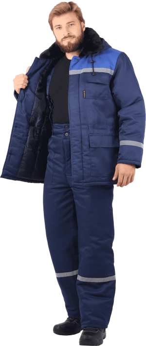 Костюм МЕТЕЛИЦА зимний, т/синий-василёк Кос 306